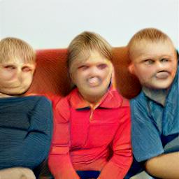 generated: three children on a couch #7